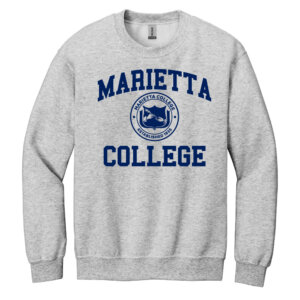 Crewneck Sweatshirt | Marietta College Faux Seal (Grey)
